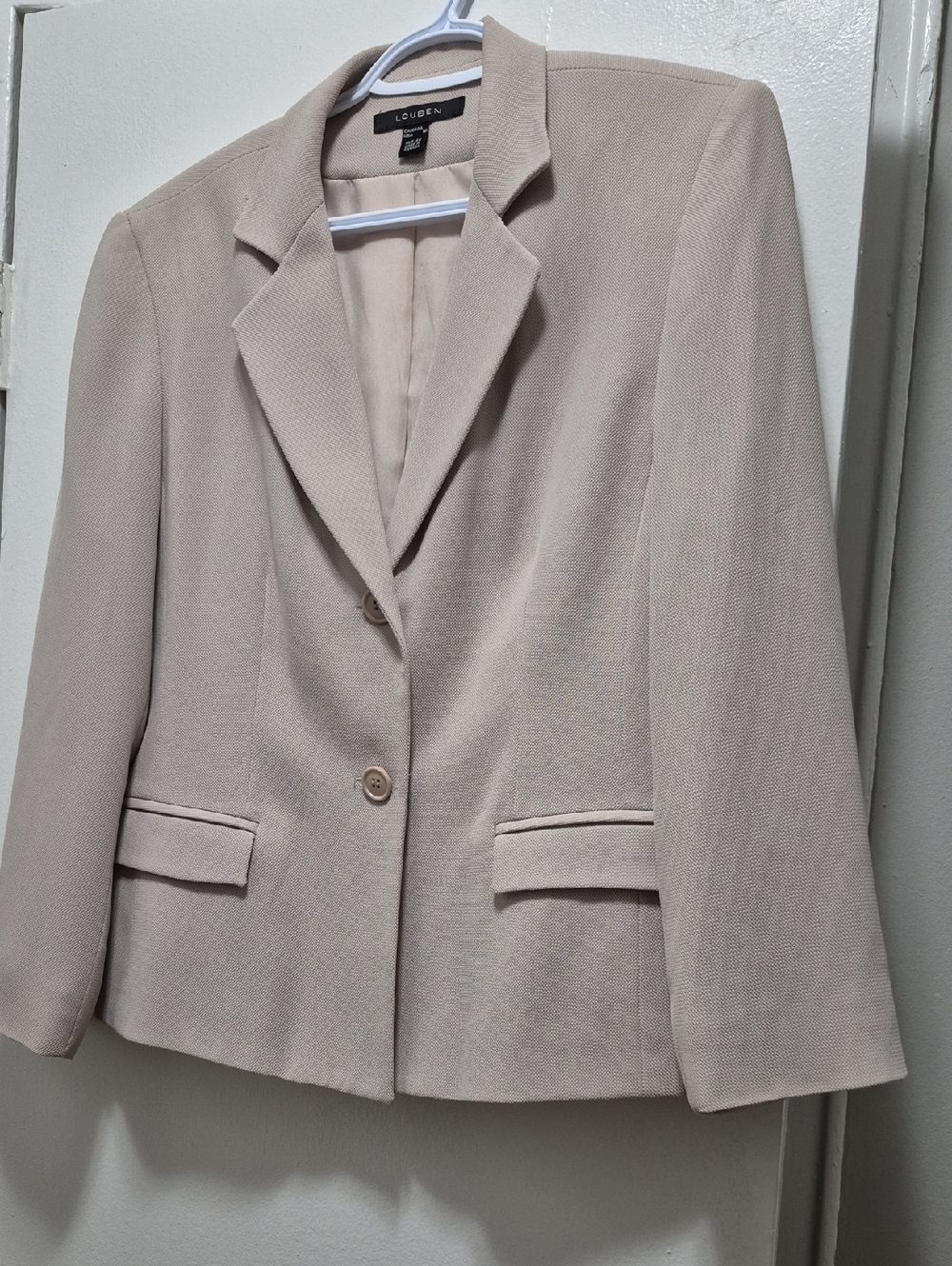 Louden Cream Tailored Blazer Jacket